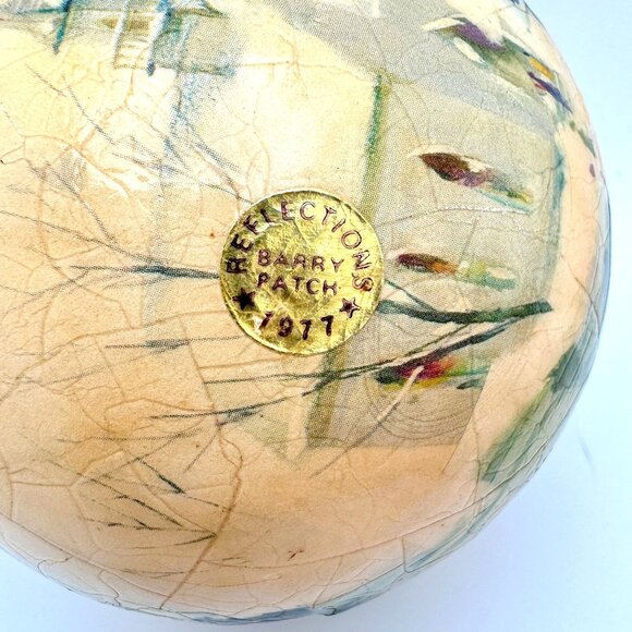 Vtg Reflections Barry Patch 1977 Decoupage Christmas Ornament Set Bird Winter - Picture 6 of 7